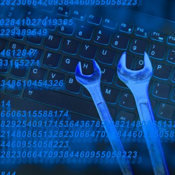 wrenches on computer keyboard numbers codes utility software regcure pro